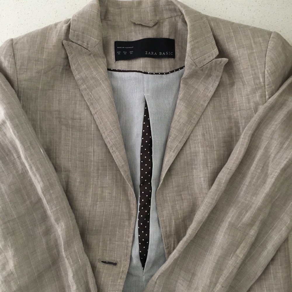 Zara Basic Beige Blazer - image 5